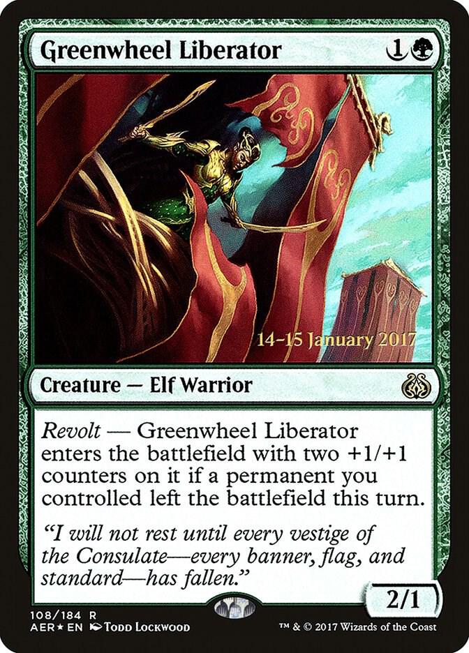 Greenwheel Liberator 108 (Prerelease Cards)  - Foil | Good Games Adelaide SA