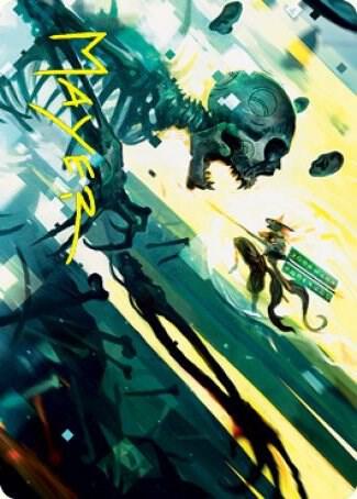 Repel the Vile Art Card Gold Stamped Signature 4 (Art Series: Kamigawa: Neon Dynasty)  | Good Games Adelaide SA