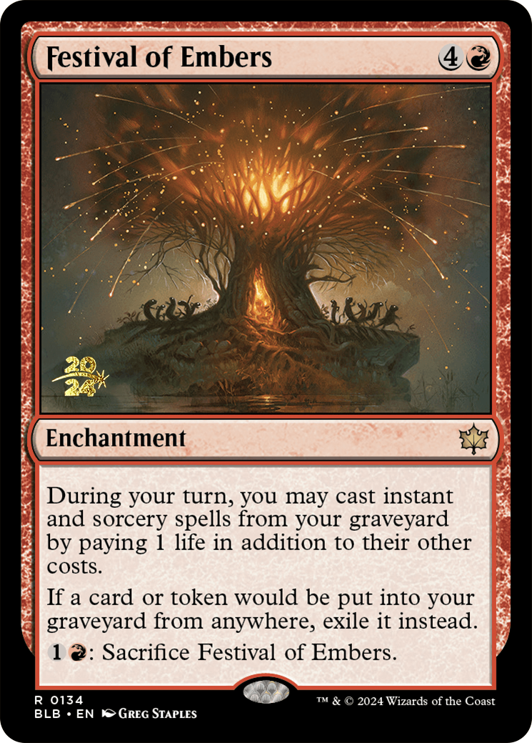 Festival of Embers [Bloomburrow Prerelease Promos] | Good Games Adelaide SA