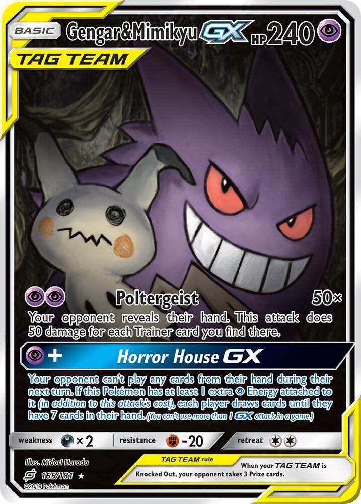 Gengar and Mimikyu GX Alternate Full Art 165/181 (SM - Team Up)  - Holofoil | Good Games Adelaide SA