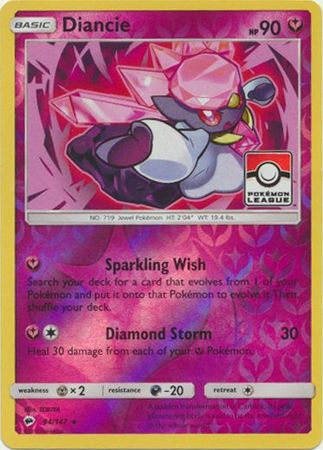 Diancie (94/147) (League Promo) [Sun & Moon: Burning Shadows] | Good Games Adelaide SA