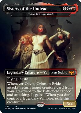 Sisters of the Undead Olivia Crimson Bride 343 (Innistrad: Crimson Vow)  - Foil | Good Games Adelaide SA