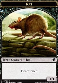 Rat (003) // Cat (001) Double-sided Token [Commander 2017 Tokens] | Good Games Adelaide SA