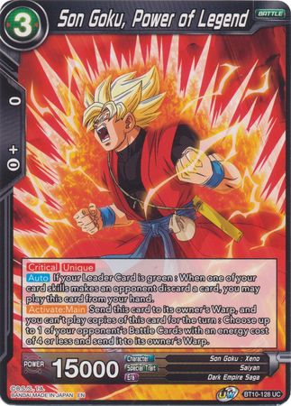 Son Goku, Power of Legend (BT10-128) [Rise of the Unison Warrior 2nd Edition] | Good Games Adelaide SA