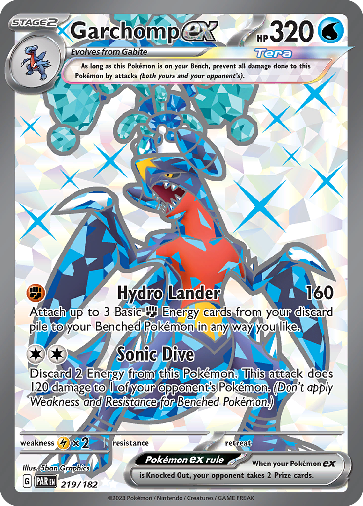 Garchomp ex (219/182) [Scarlet & Violet: Paradox Rift] | Good Games Adelaide SA
