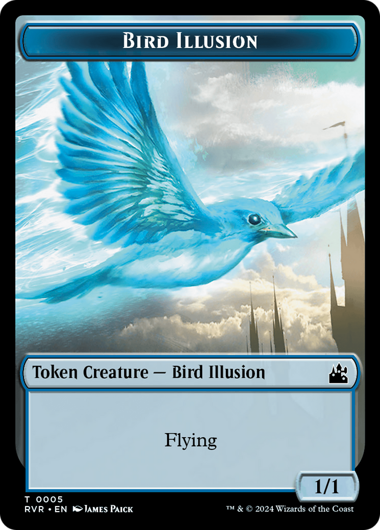 Bird // Bird Illusion Double-Sided Token [Ravnica Remastered Tokens] | Good Games Adelaide SA