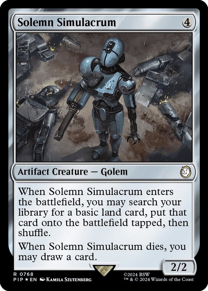 Solemn Simulacrum 768 (Universes Beyond: Fallout)  - Foil | Good Games Adelaide SA