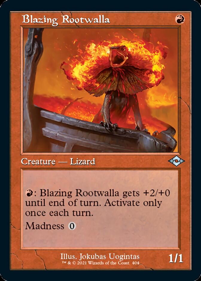 Blazing Rootwalla (Retro Etched Foil) [Modern Horizons 2] | Good Games Adelaide SA