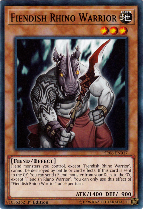 Fiendish Rhino Warrior [SR06-EN017] Common | Good Games Adelaide SA