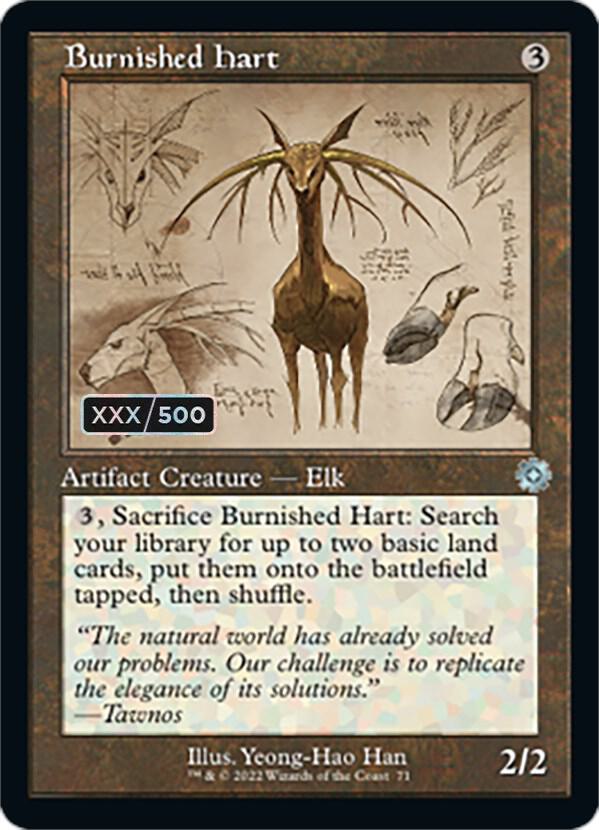 Burnished Hart Schematic Serial Numbered 71 (The Brothers' War: Retro Frame Artifacts)  - Foil | Good Games Adelaide SA