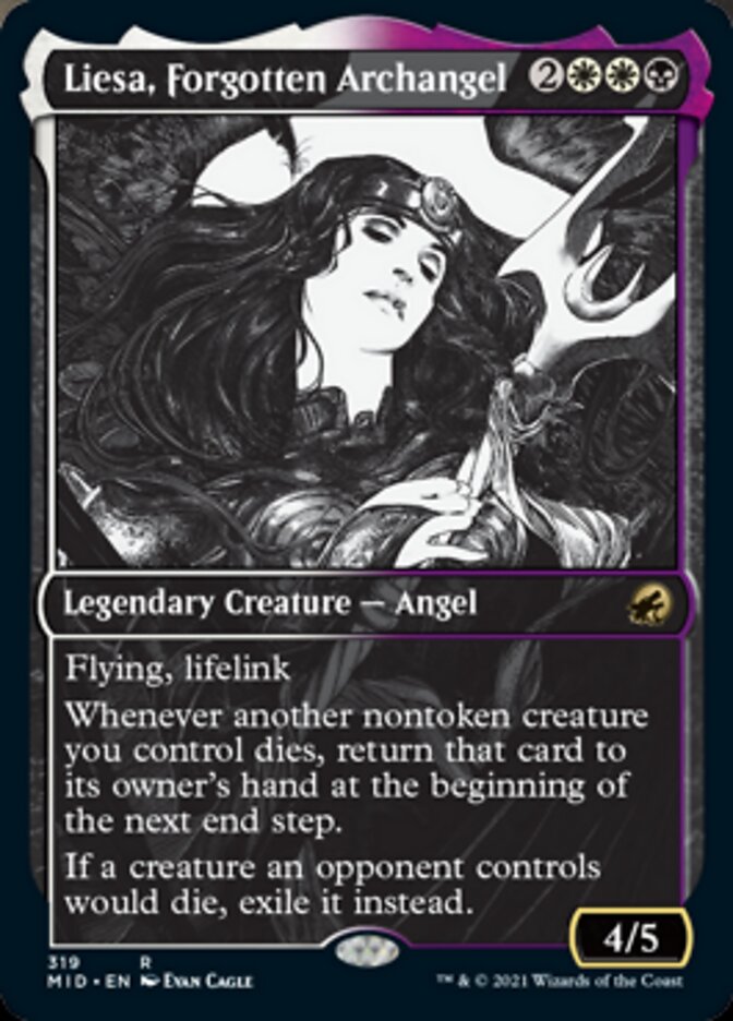 Liesa, Forgotten Archangel (Showcase Eternal Night) [Innistrad: Midnight Hunt] | Good Games Adelaide SA