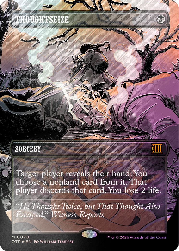 Thoughtseize (Textured Foil) [Outlaws of Thunder Junction: Breaking News] | Good Games Adelaide SA