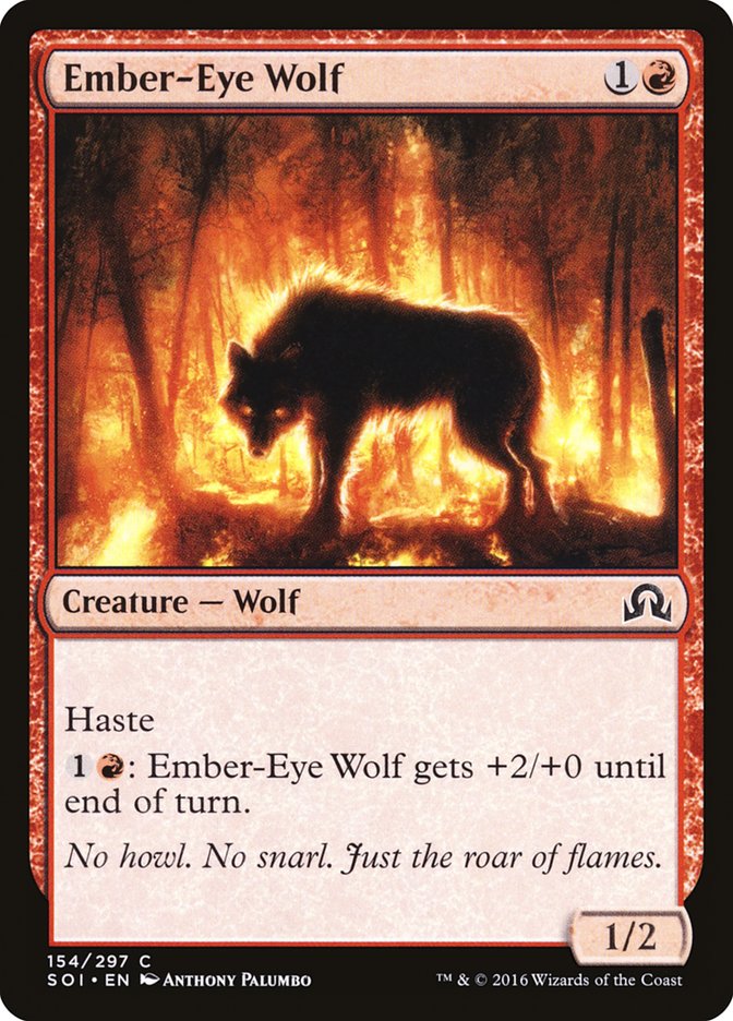 Ember-Eye Wolf 154 (Shadows over Innistrad)  - Foil | Good Games Adelaide SA