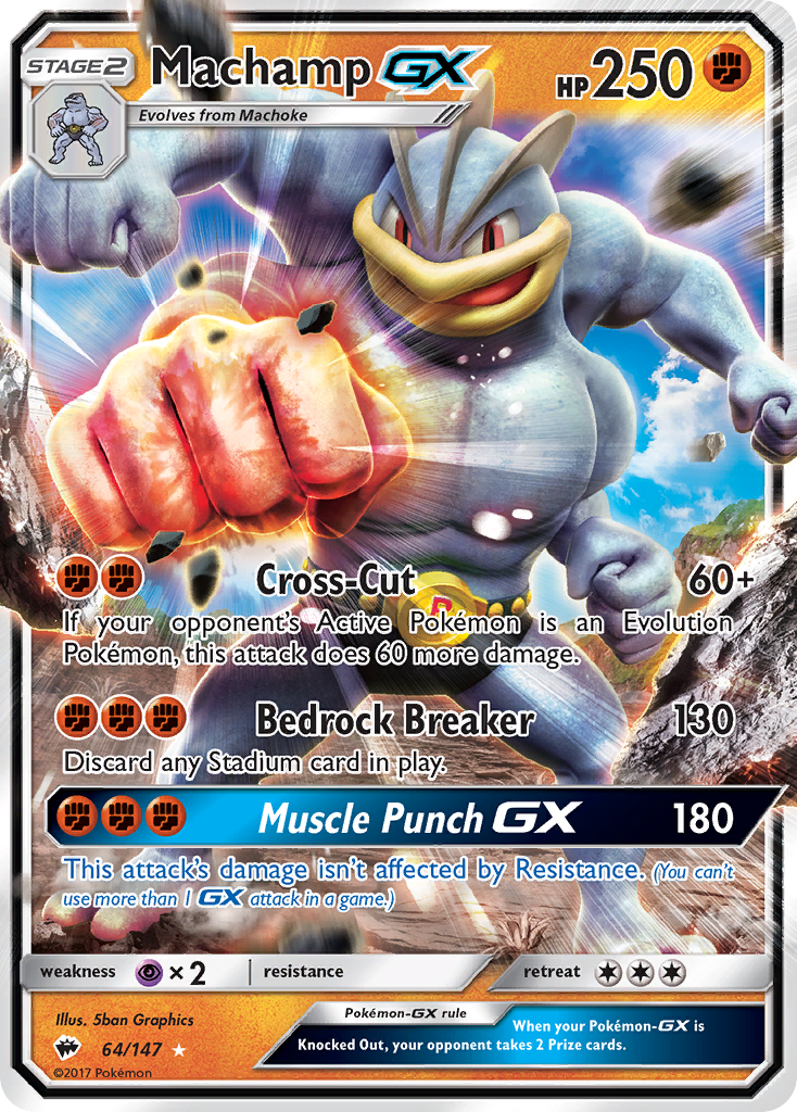 Machamp GX (64/147) [Sun & Moon: Burning Shadows] | Good Games Adelaide SA