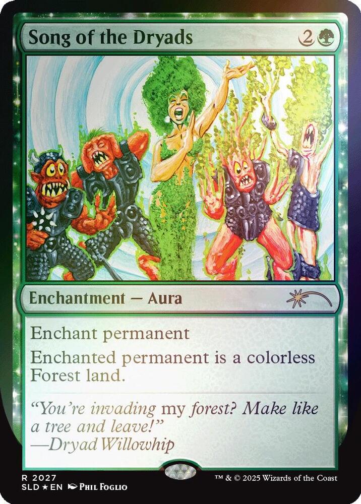 Song of the Dryads 2027 Rainbow Foil 2027 (Secret Lair Drop Series)  - Foil | Good Games Adelaide SA