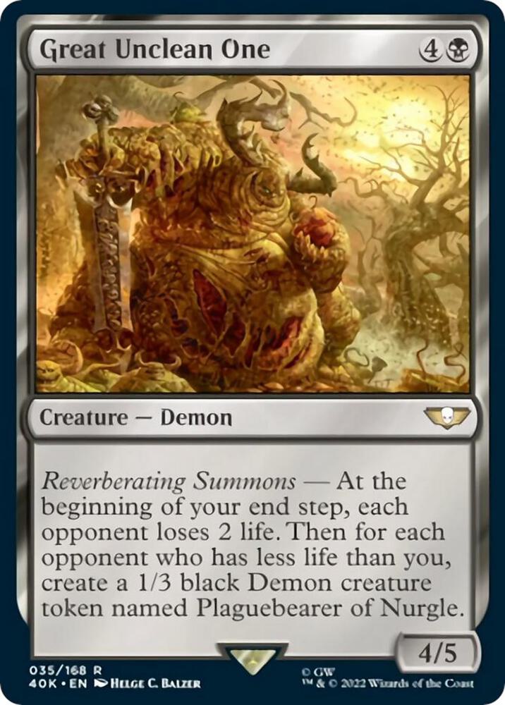 Great Unclean One Surge Foil 35 (Universes Beyond: Warhammer 40,000)  - Foil | Good Games Adelaide SA
