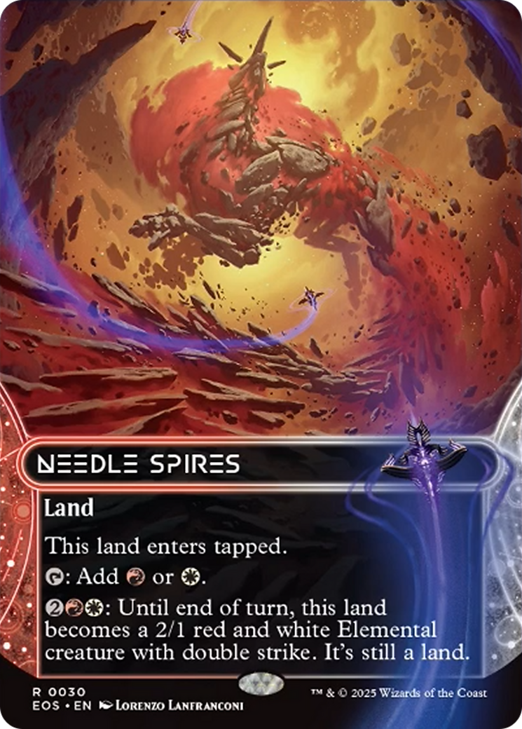Needle Spires (0030) (Borderless) [Edge of Eternities: Stellar Sights] | Good Games Adelaide SA