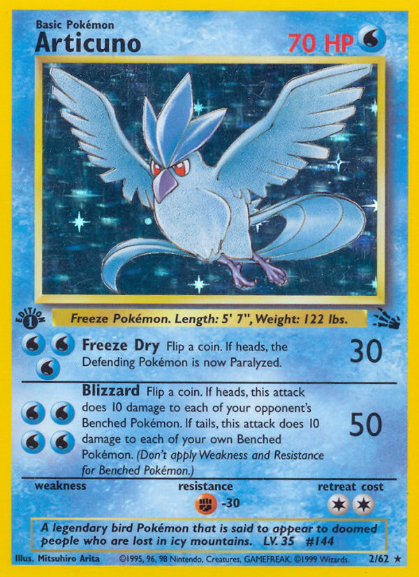 Articuno (2/62) [Fossil 1st Edition] | Good Games Adelaide SA
