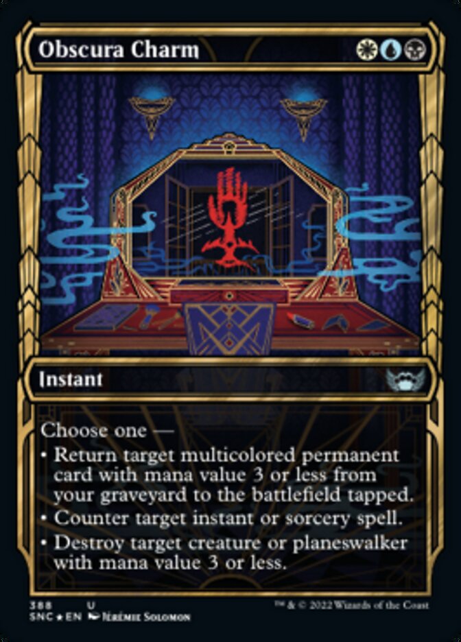 Obscura Charm (Showcase Golden Age Gilded Foil) [Streets of New Capenna] | Good Games Adelaide SA