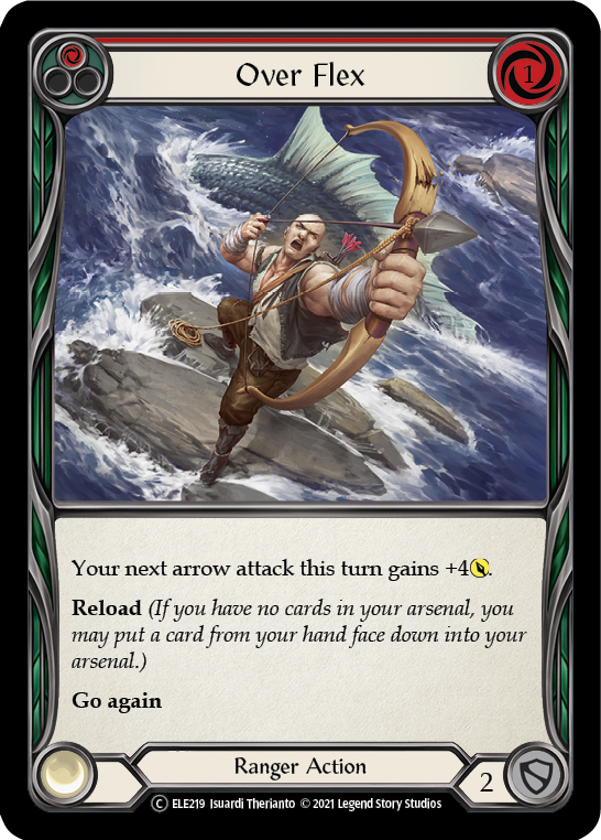 Over Flex (Red) [U-ELE219] Unlimited Rainbow Foil | Good Games Adelaide SA