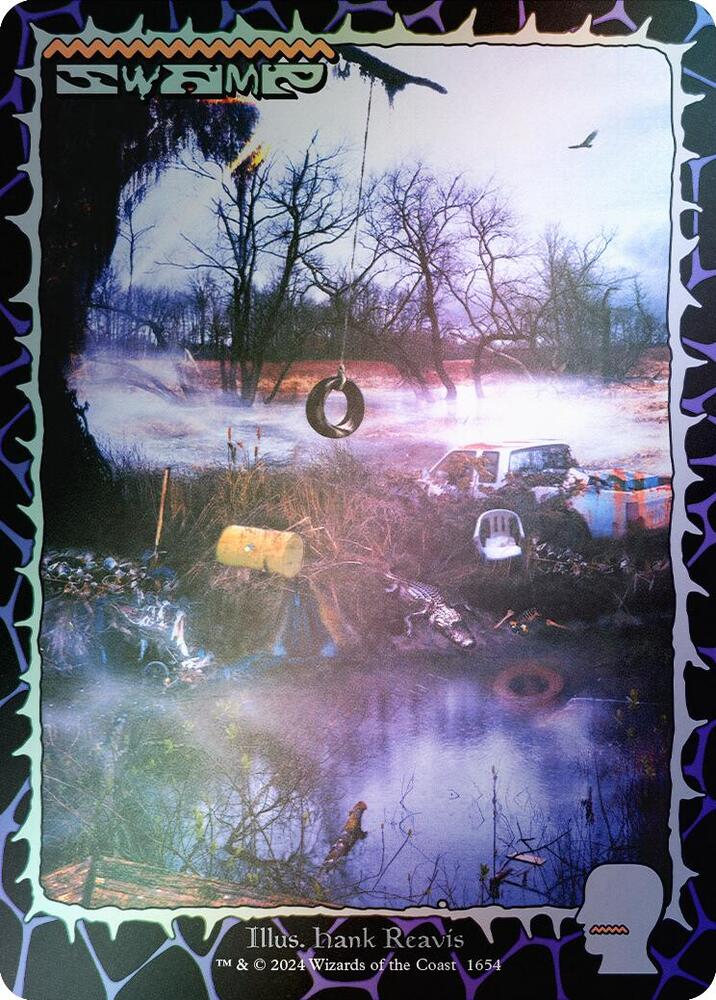 Swamp 1654 Rainbow Foil 1654 (Secret Lair Drop Series)  - Foil | Good Games Adelaide SA