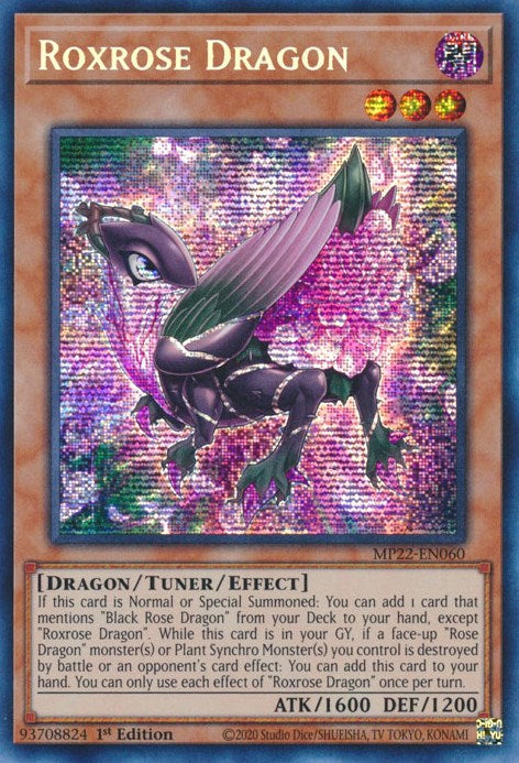 Roxrose Dragon [MP22-EN060] Prismatic Secret Rare | Good Games Adelaide SA