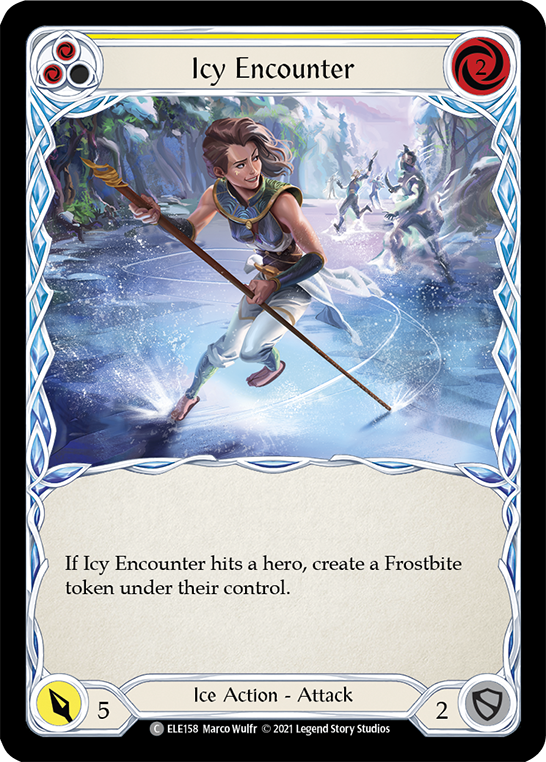 Icy Encounter (Yellow) [ELE158] (Tales of Aria)  1st Edition Normal | Good Games Adelaide SA