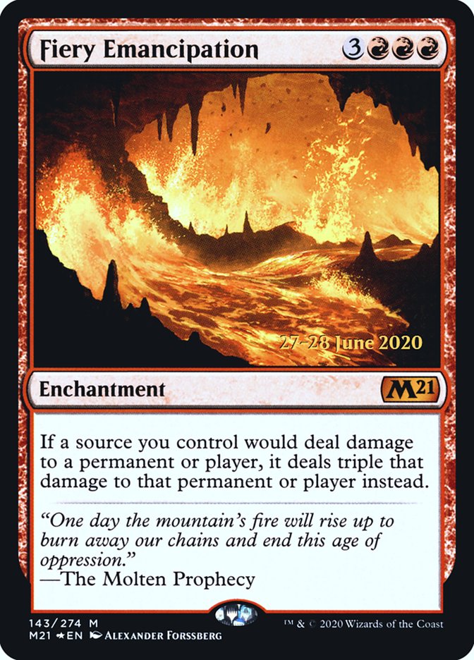 Fiery Emancipation  [Core Set 2021 Prerelease Promos] | Good Games Adelaide SA