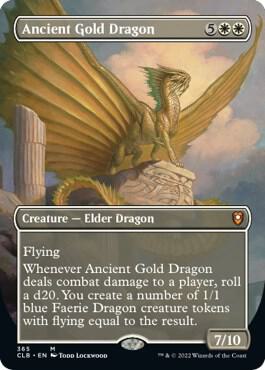 Ancient Gold Dragon Borderless 365 (Commander Legends: Battle for Baldur's Gate) 