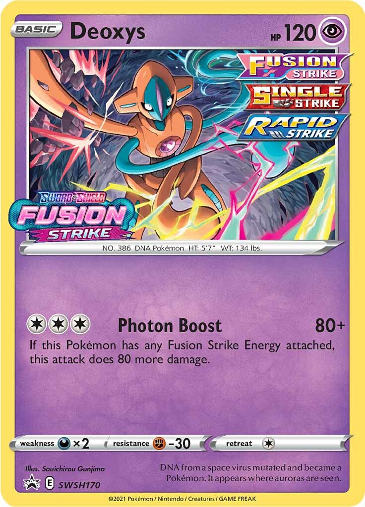 Deoxys (SWSH170) (Prerelease Promo) [Sword & Shield: Black Star Promos] | Good Games Adelaide SA