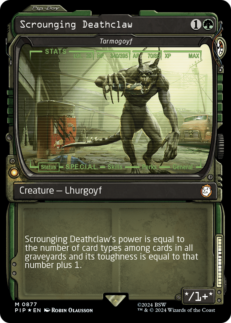 Scrounging Deathclaw - Tarmogoyf (Showcase) (Surge Foil) [Fallout] | Good Games Adelaide SA