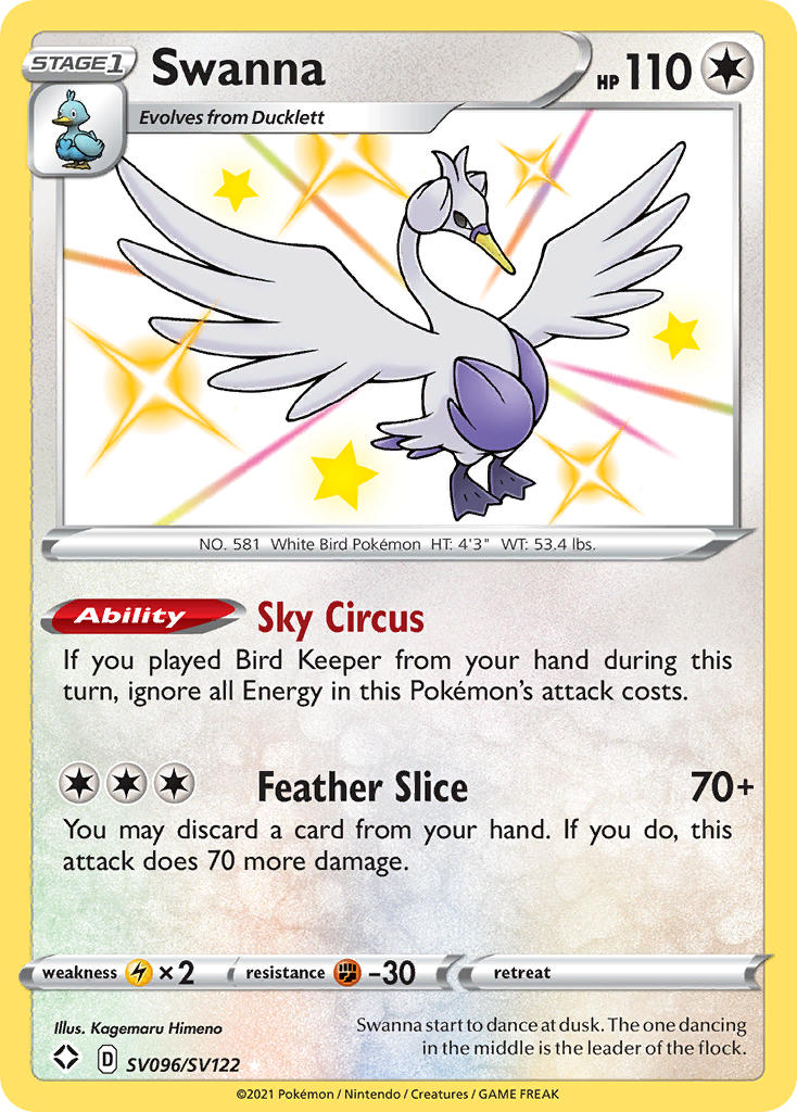 Swanna (SV096/SV122) [Sword & Shield: Shining Fates] | Good Games Adelaide SA