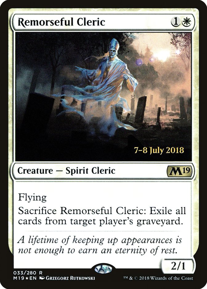 Remorseful Cleric [Core Set 2019 Promos] | Good Games Adelaide SA