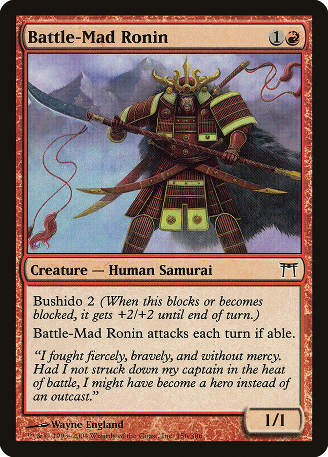 Battle-Mad Ronin 156 (Champions of Kamigawa)  - Foil | Good Games Adelaide SA