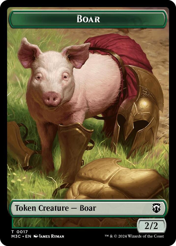 Boar Forest Dryad Double Sided Token 17 // 19 (Commander: Modern Horizons 3)  - Ripple Foil | Good Games Adelaide SA