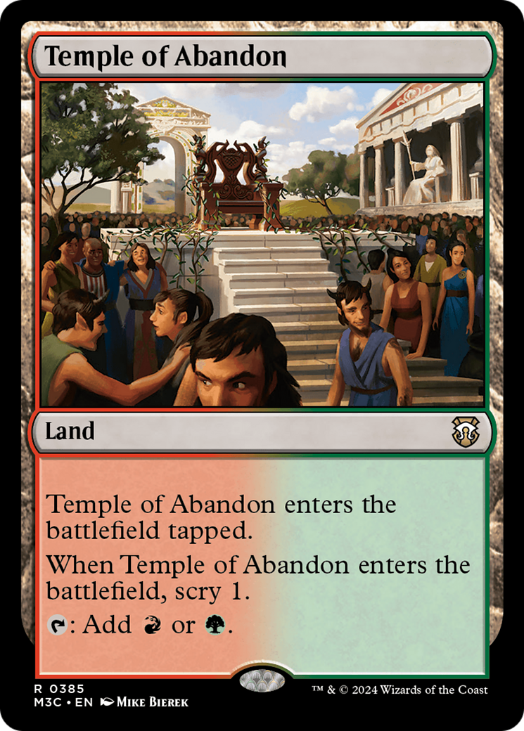 Temple of Abandon (Ripple Foil) [Modern Horizons 3 Commander] | Good Games Adelaide SA