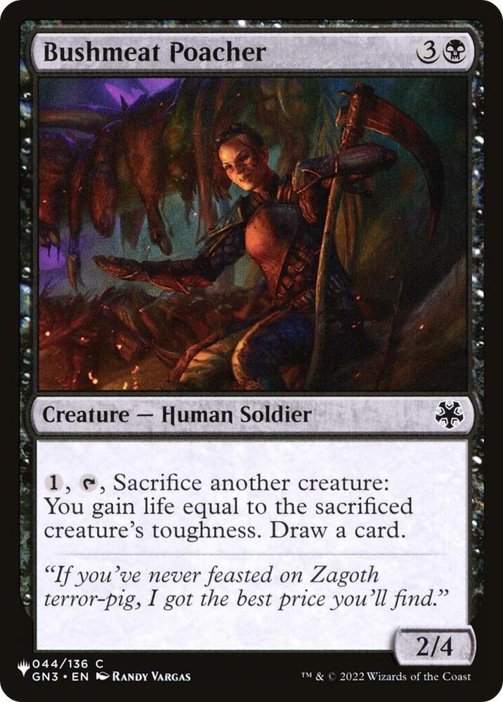 Bushmeat Poacher 044/136 (The List Reprints)  | Good Games Adelaide SA