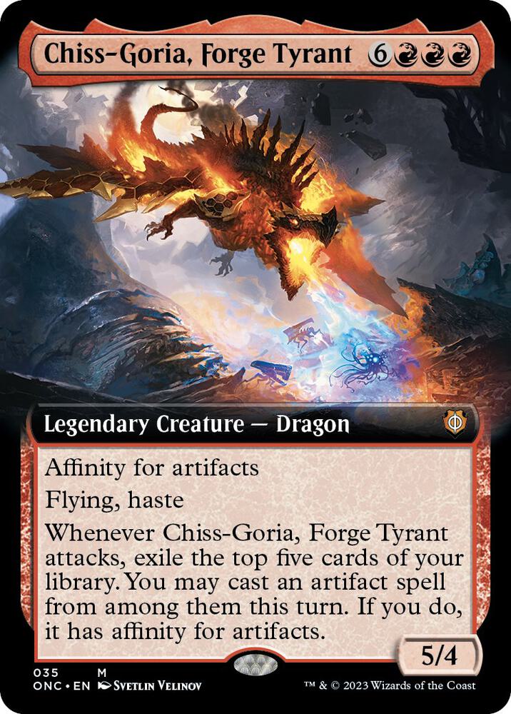 Chiss-Goria, Forge Tyrant 35 (Commander: Phyrexia: All Will Be One)  - Extended Art Foil | Good Games Adelaide SA