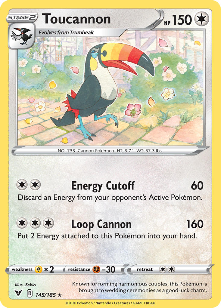 Toucannon (145/185) [Sword & Shield: Vivid Voltage] | Good Games Adelaide SA