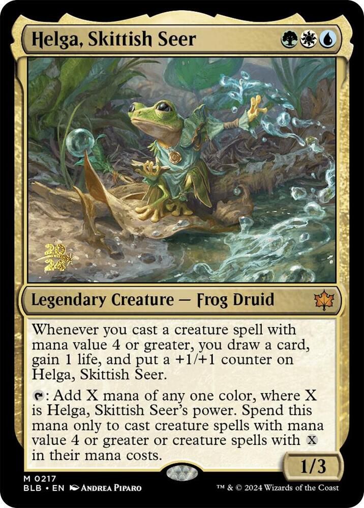 Helga Skittish Seer 217 (Prerelease Cards)  - Foil | Good Games Adelaide SA