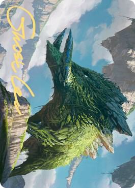 Yasharn Implacable Earth Art Card Gold Stamped Signature 81 (Art Series: Zendikar Rising)  | Good Games Adelaide SA