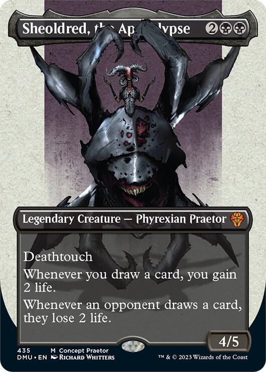 Sheoldred, the Apocalypse 435 (Dominaria United)  - Borderless Foil | Good Games Adelaide SA