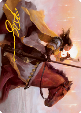 Sunrise Cavalier Art Card (Gold-Stamped Signature) [Innistrad: Midnight Hunt Art Series] | Good Games Adelaide SA