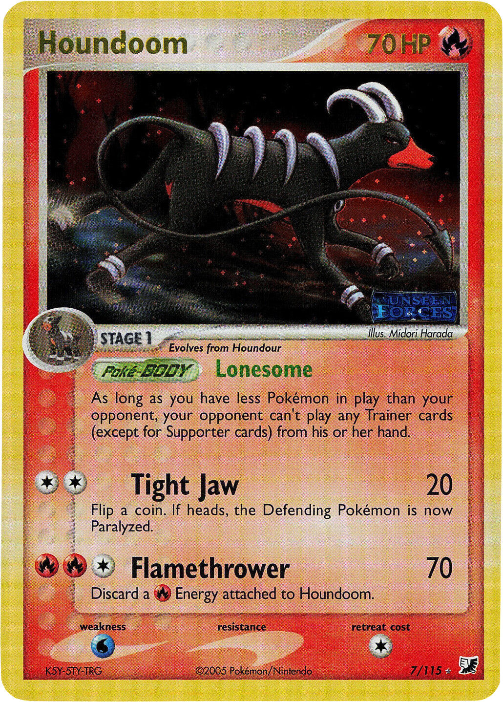 Houndoom (7/115) (Stamped) [EX: Unseen Forces] | Good Games Adelaide SA