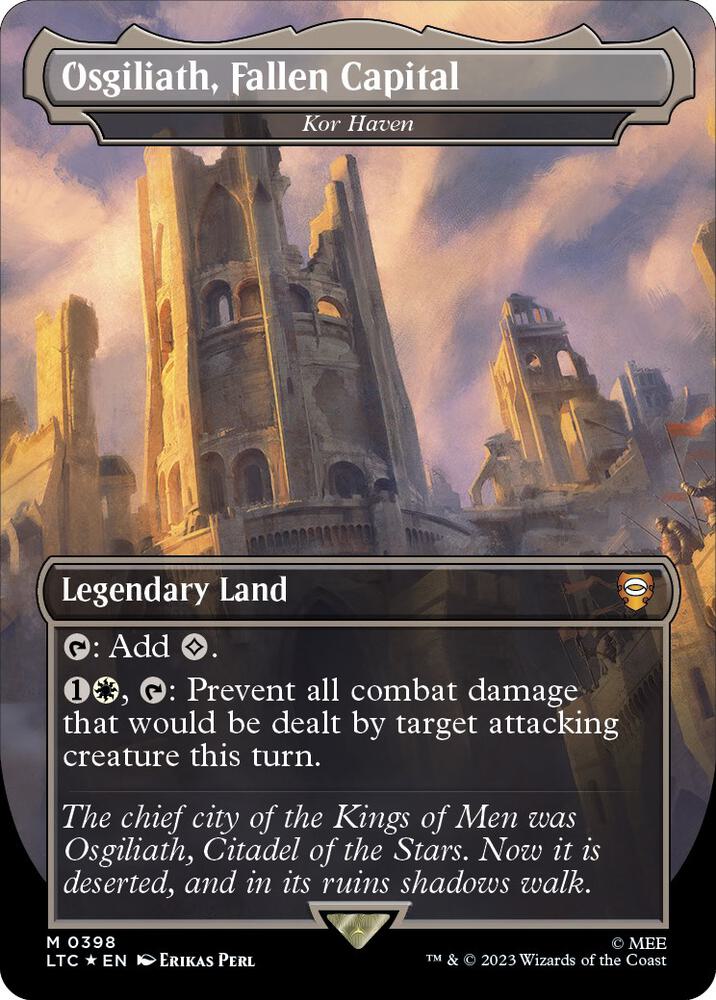 Osgiliath Fallen Capital Kor Haven 398 (Commander: The Lord of the Rings: Tales of Middle-earth)  - Borderless Surge Foil | Good Games Adelaide SA