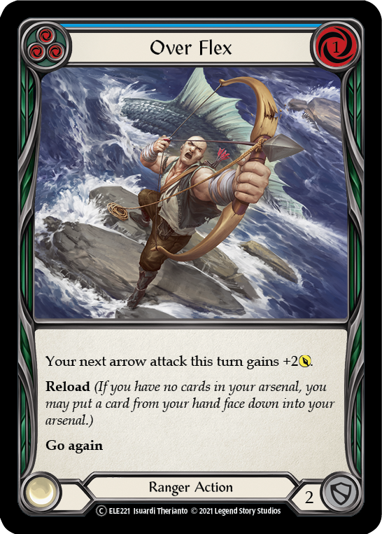 Over Flex (Blue) [U-ELE221] Unlimited Rainbow Foil | Good Games Adelaide SA