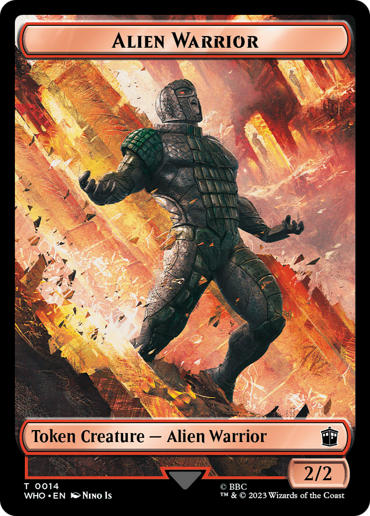 Alien Rhino // Alien Warrior Double-Sided Token [Doctor Who Tokens] | Good Games Adelaide SA