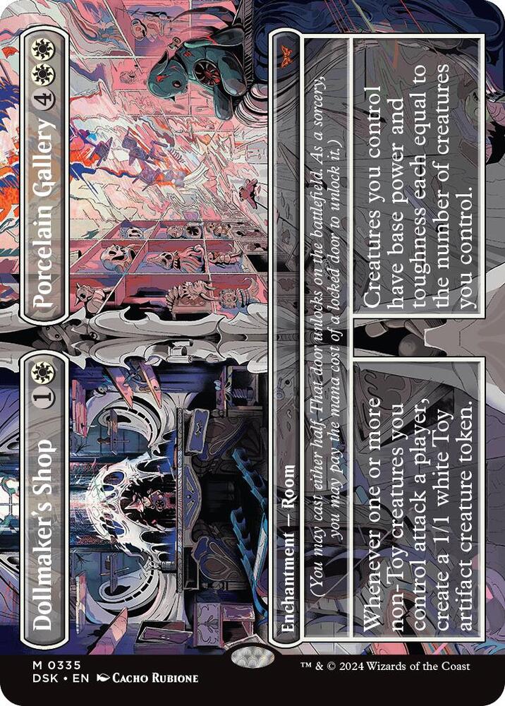 Dollmakers Shop Porcelain Gallery Borderless 335 (Duskmourn: House of Horror)  - Borderless Foil | Good Games Adelaide SA