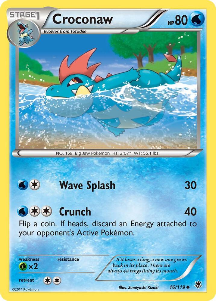 Croconaw 16/119 (XY - Phantom Forces)  | Good Games Adelaide SA