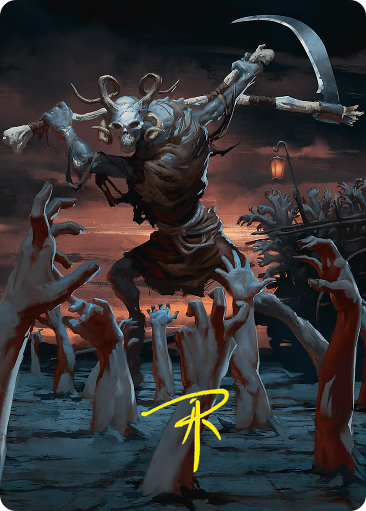 Abyssal Harvester Art Card (34/54) (Gold-Stamped Signature) [Foundations Art Series] | Good Games Adelaide SA